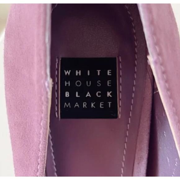 White House Black Market Phoebe Dried Lavender Suede Heels Pumps Pointed Toe 9 - Picture 7 of 11